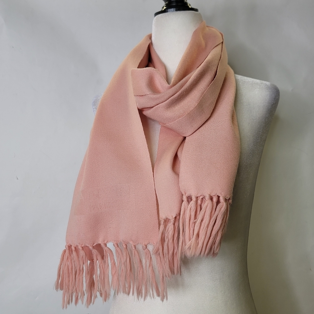 Lanvin Paris Fringe Cashmere minimalist Scarf